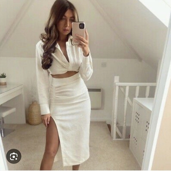 ZARA PLEATED LINEN BLEND BLOUSE WHITE SIZE S 7563/245 - Picture 12 of 14